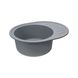 Мийка для кухні гранітна овальна PLATINUM 6250 SOUL 620x500x220мм без сифону сіра PLS-A25094 3 з 5