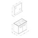 Набор мебели для ванны ROZZY JENORI FIRST коричневый (тумба, зеркало и умывальник с сифоном) RJ20600OK 2 из 12