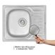 Кухонна мийка із нержавіючої сталі прямокутна Q-TAP 485мм x 580мм матова 0.8мм із сифоном QT5848SAT08 3 з 7