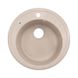 Кухонна мийка композитна кругла LIDZ 510мм x 510мм бежевий без сифону LIDZMAR07D510200 1 з 4
