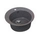 Мийка для кухні гранітна кругла PLATINUM 510 YARA 510x510x180мм без сифону сіра PLS-A24808 3 з 5