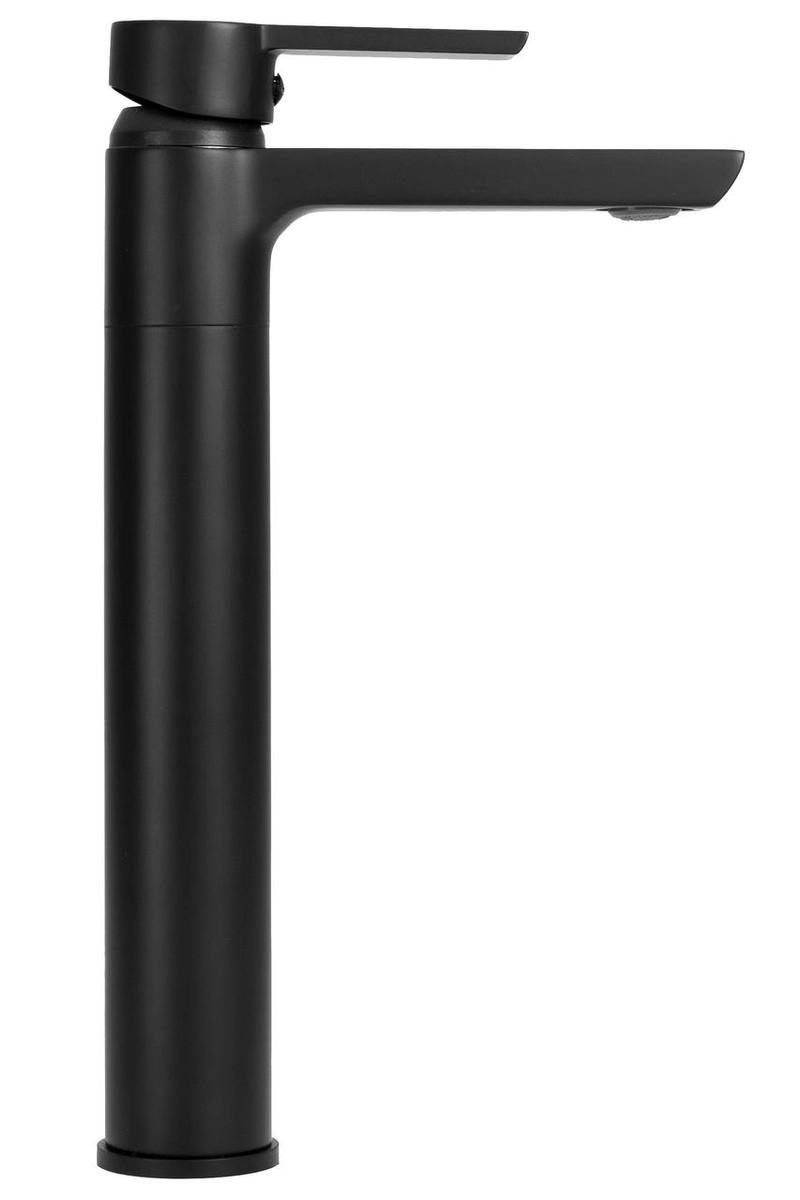 Змішувач для умивальника із високим виливом REA ARGUS чорний латунь REA-B6211