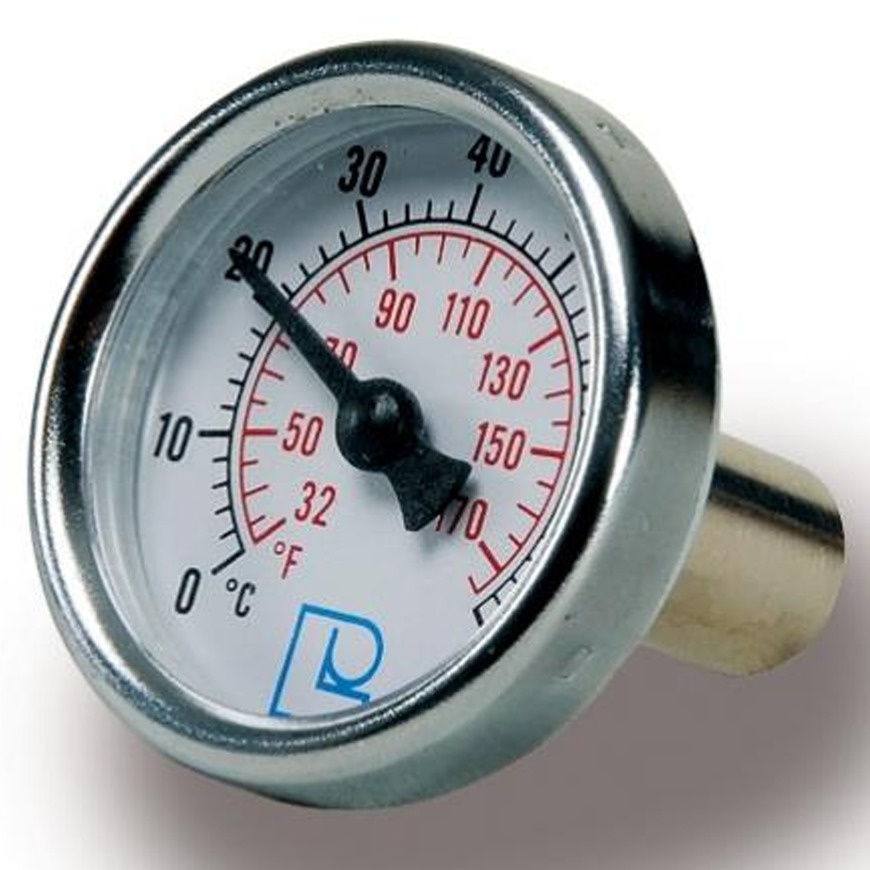 Термометр погружной LUXOR 80°C с задним подключением 1/2" корпус Ø40 мм 68559852