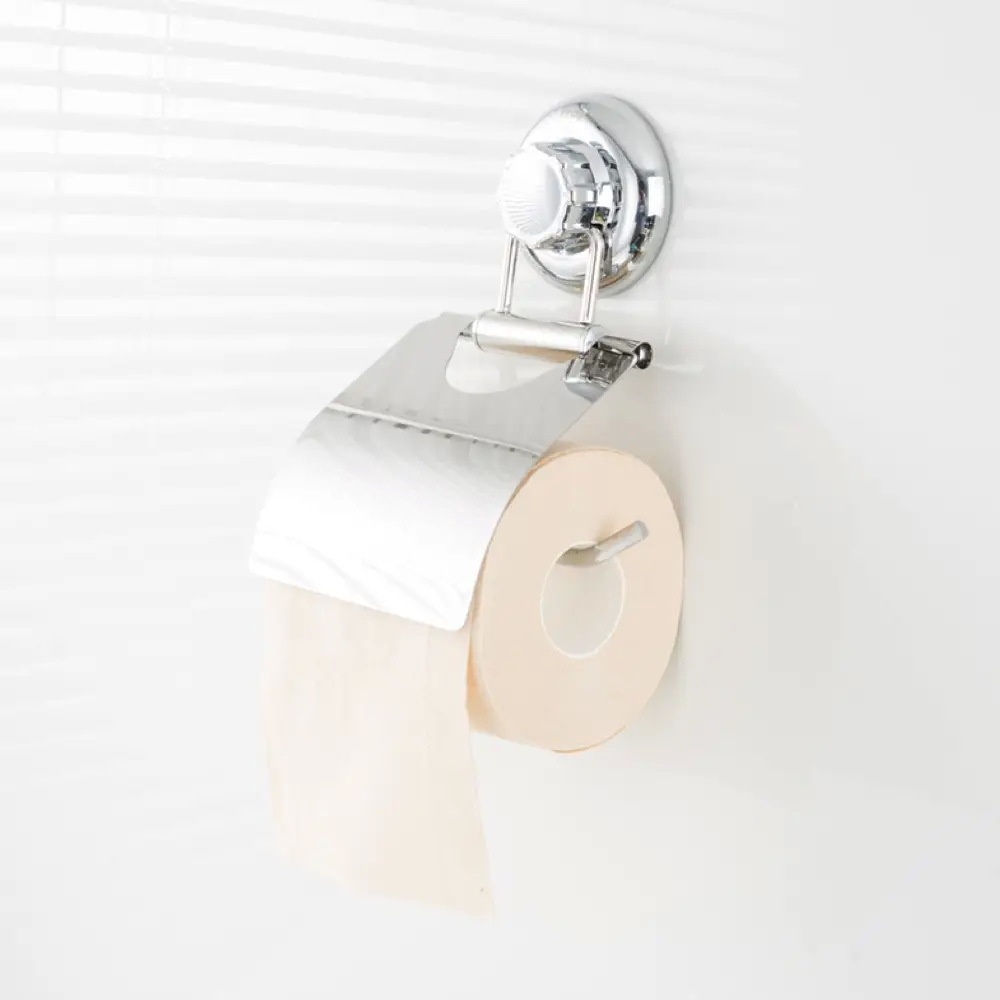 Держатель для туалетной бумаги с крышкой FRAP F3903 округлый металлический хром