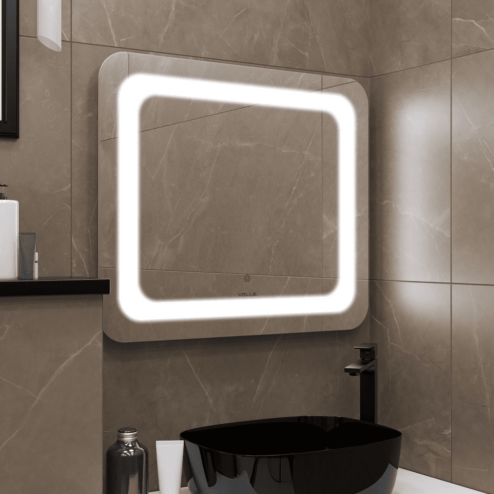 Зеркало в ванную VOLLE LUNA 70x80см c подсветкой сенсорное включение прямоугольное 1648.52128700