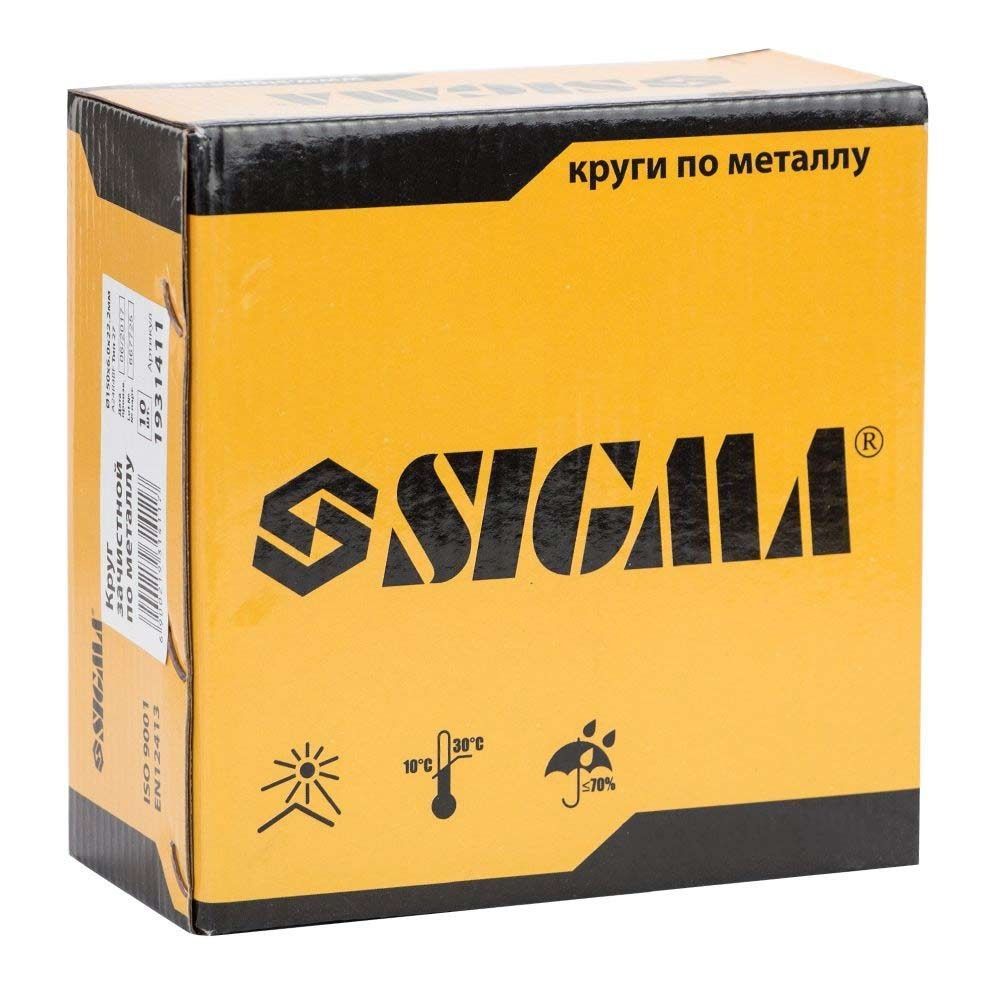 Круг зачистный по металлу &Oslash;150&times;6.0&times;22.2мм,10200об/мин SIGMA (1931411)