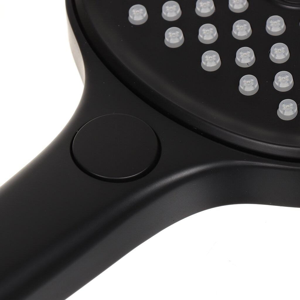 Душова лійка GAPPO G003 із кнопкою 115x115мм пластикова чорна