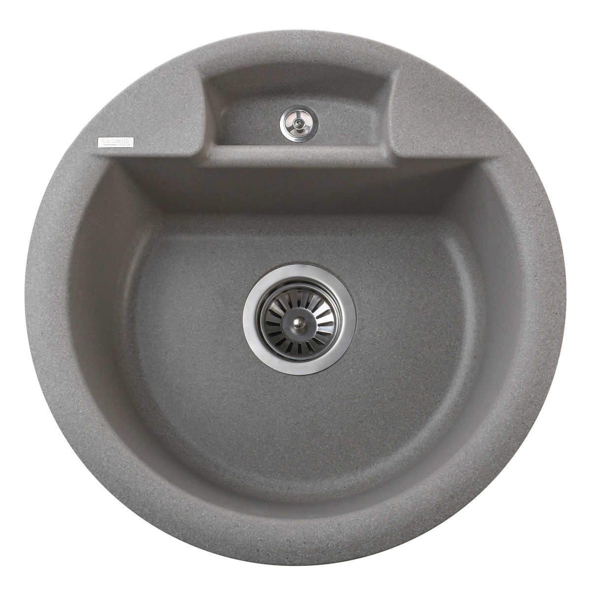 Мийка на кухню гранітна кругла GLOBUS LUX GURON А0005 480x480мм сіра без сифону 000008399