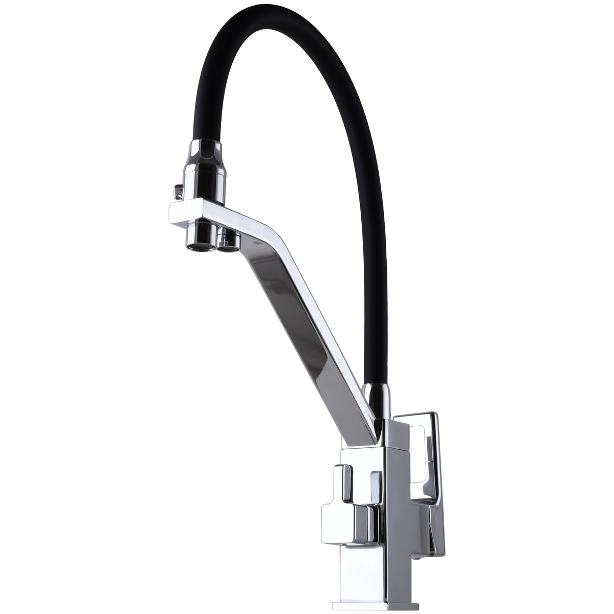 Змішувач для кухні із краном для фільтрованої води GLOBUS LUX LAZER GLLR-0900-00-01 чорний латунь 000024675