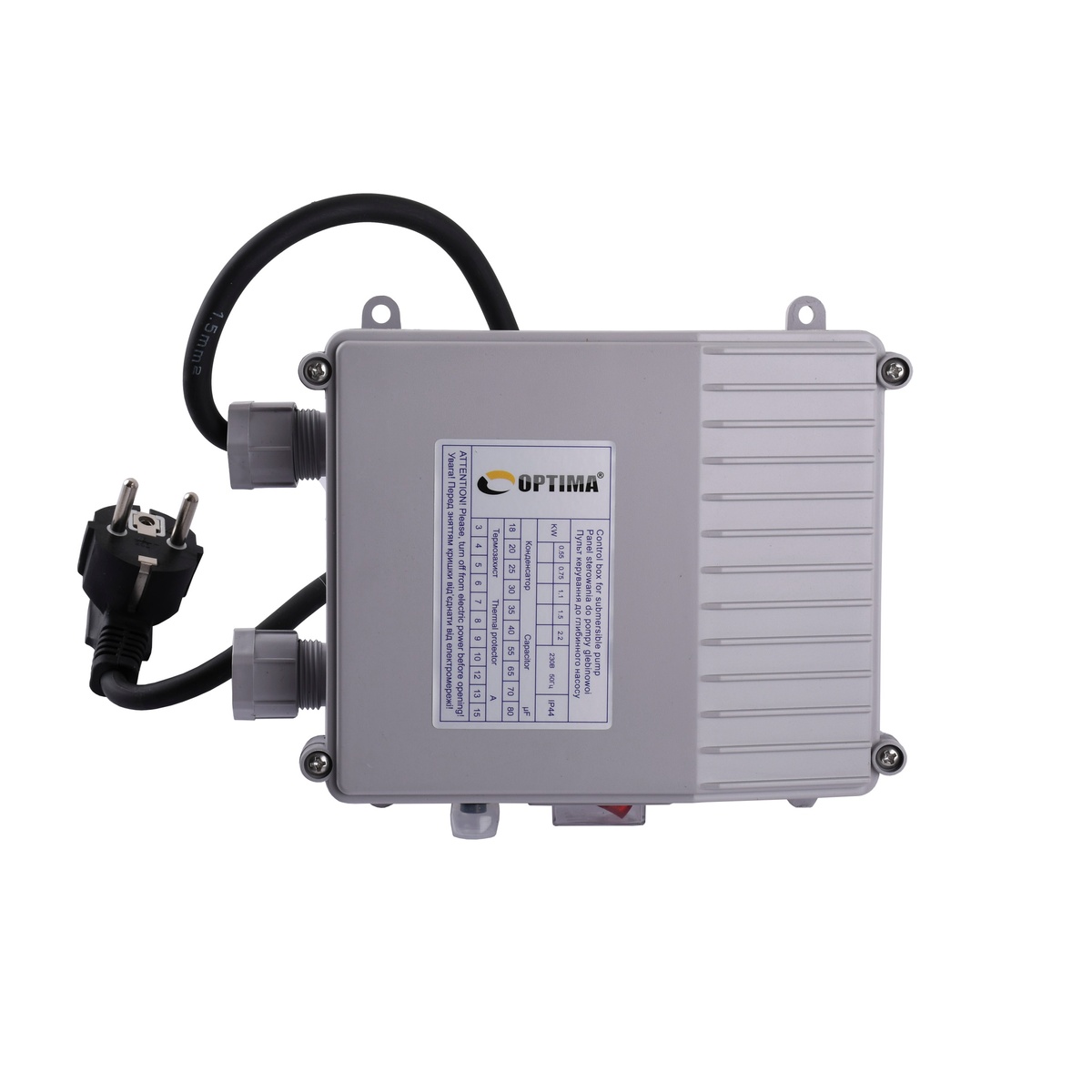 Пульт управления для насоса OPTIMA 0.75 кВт 40 мкФ 10А (3SD/4SD) 000009110