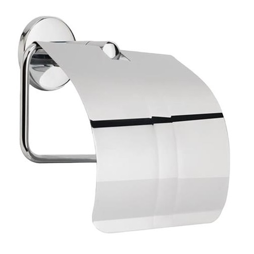 Тримач для туалетного паперу із кришкою STILHAUS Liz округлий металевий хром LZ11С08