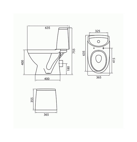 Унитаз-компакт напольный белый KOLO RUNA сиденье микролифт выпуск косой L89207000