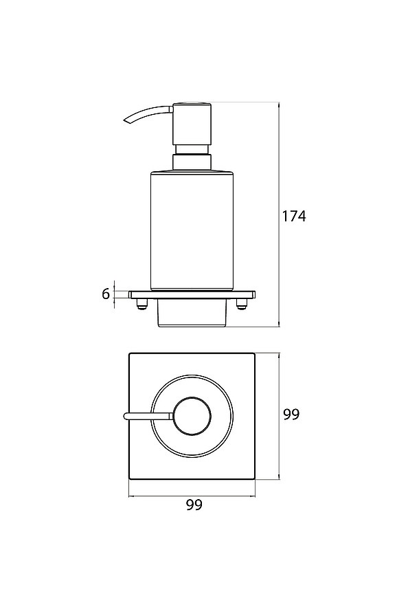 Дозатор для жидкого мыла EMCO Liaison 1821 001 05 настольный на 250мл прямоугольный металлический хром