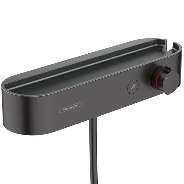 Cмеситель для душа с термостатом HANSGROHE ShowerTablet Select черный латунь с душевым набором 24360670