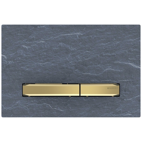 Кнопка слива для инсталляции GEBERIT Sigma50 натуральный камень двойная глянцевая серая 115.672.JM.2