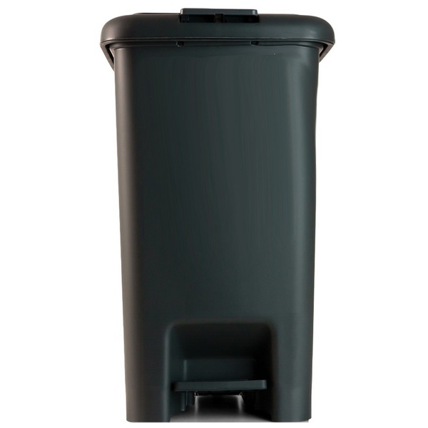 Ведро для мусора на 45л прямоугольное MVM с крышкой и педалью 565x445x332мм пластиковое черное BIN-01 45L ANTHRACITE