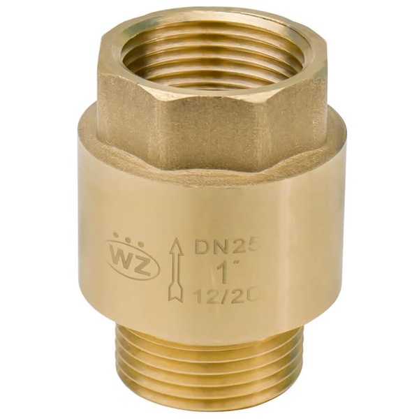 Зворотний клапан для води WEZER пружинний 1" внутрішня-зовнішня SQ-1039028