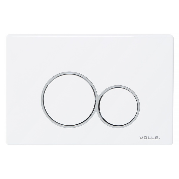 Кнопка слива для инсталляции VOLLE VISO EVO пластиковая двойная глянцевая белая 222124