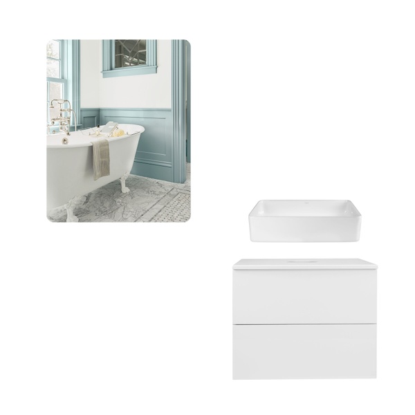 Набор мебели в ванную Q-TAP Tern белый QT044VI43005