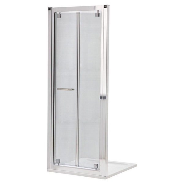 Дверь стеклянная для душевой ниши универсальная складная двухсекционная KOLO GEO 6 190x90см матовое стекло 6мм профиль хром GDRB90205003