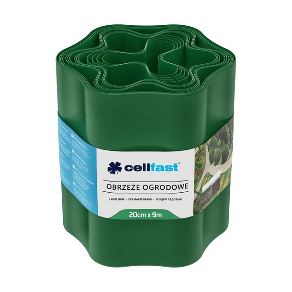 Лента для полива газонная CELLFAST, бордюрная, волнистая, 20смх9м, зеленый 30-003H