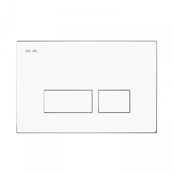 Кнопка слива для инсталляции AM.PM Pro S пластиковая пневматическая двойная глянцевая белая I047001