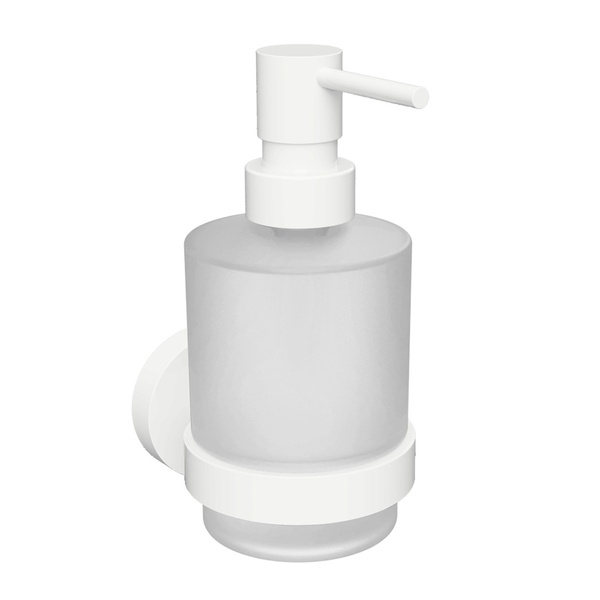 Дозатор для жидкого мыла BEMETA White настенный на 200мл округлый стеклянный белый 104109104