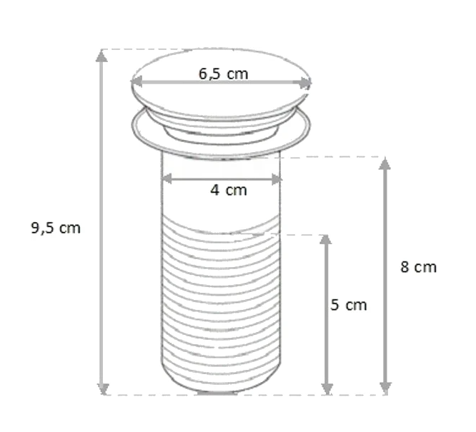 Донный клапан нажимной для раковины MEXEN без перелива латунь 1 1/4" глянцевый серый MEX-79910-66