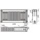 Стальной панельный радиатор отопления KALITE 300x1400 мм нижнее подключение класс 22 000022636 2 из 4