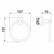 Держатель-кольцо для полотенец FRAP F30204 167мм округлый из нержавеющей стали черный 2 из 4