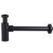 Сифон для умывальника GLOBUS LUX GSB-32-125-BB колбовый латунь впуск 1 1/4" выпуск горизонтальный черный 000027619 3 из 7