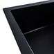 Мийка для кухні гранітна прямокутна PLATINUM 6550 LOTOS 650x500x200мм без сифону чорна PLS-A41108 5 з 8