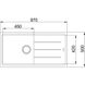 Мойка для кухни гранитная прямоугольная FRANKE Basis BFG 611-97 970x500x200мм с сифоном черная 114.0363.933 2 из 2