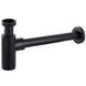 Сифон для умывальника GLOBUS LUX GSB-32-125-BB колбовый латунь впуск 1 1/4" выпуск горизонтальный черный 000027619 2 из 7