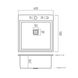 Мойка для кухни из нержавеющей стали прямоугольная PLATINUM Handmade HSB 400x500x230мм глянцевая 1мм с сифоном PLS-A36980 2 из 6