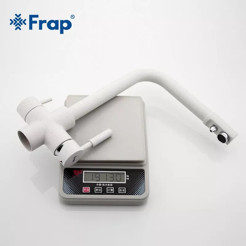 Cмеситель для кухни с краном для фильтрованной воды FRAP белый латунь F4352-8