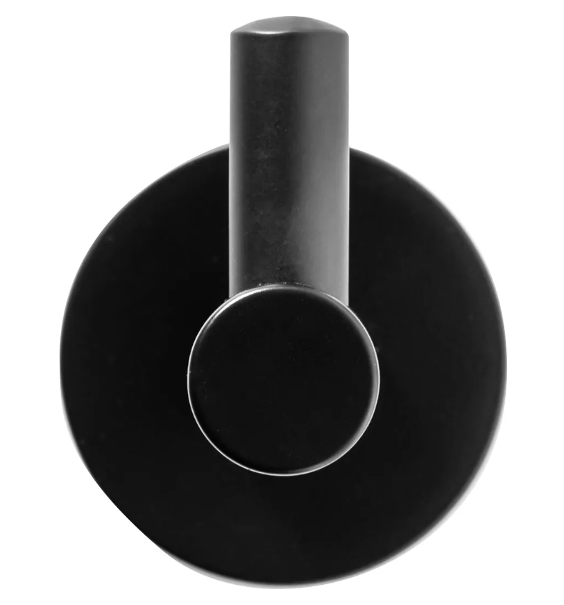 Крючок настенный одинарный REA MIST 03 округлый металлический черный REA-80022