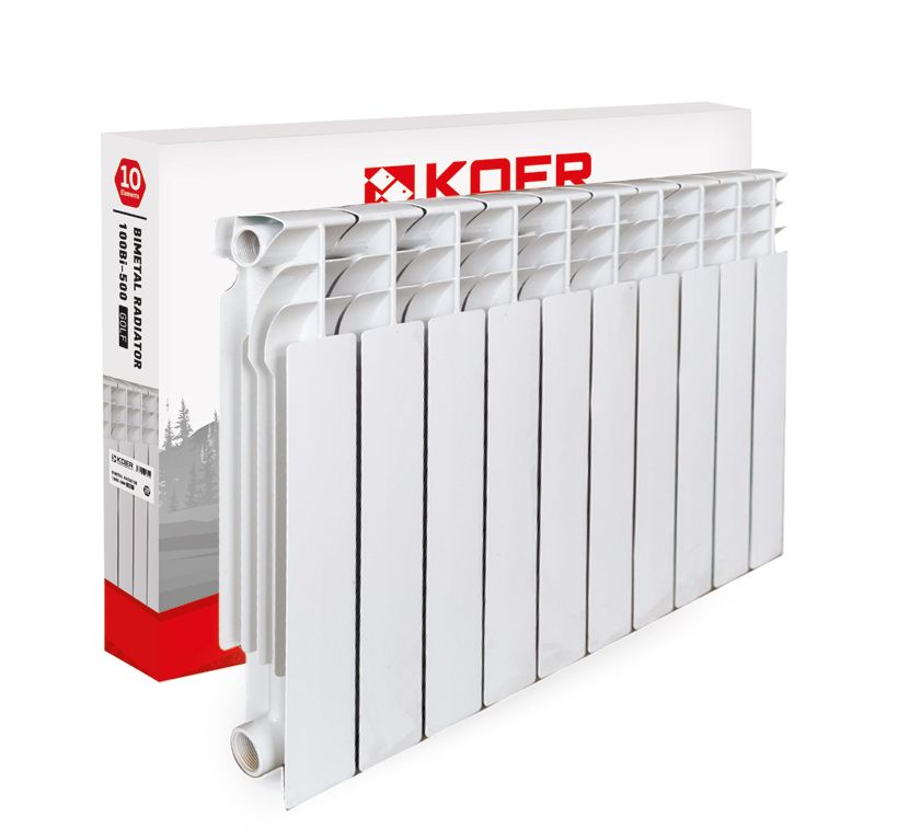 Биметаллический радиатор отопления KOER KR.100BI-500 GOLF 560x80 мм боковое подключение секционный KR5164 (продажа от 10шт)