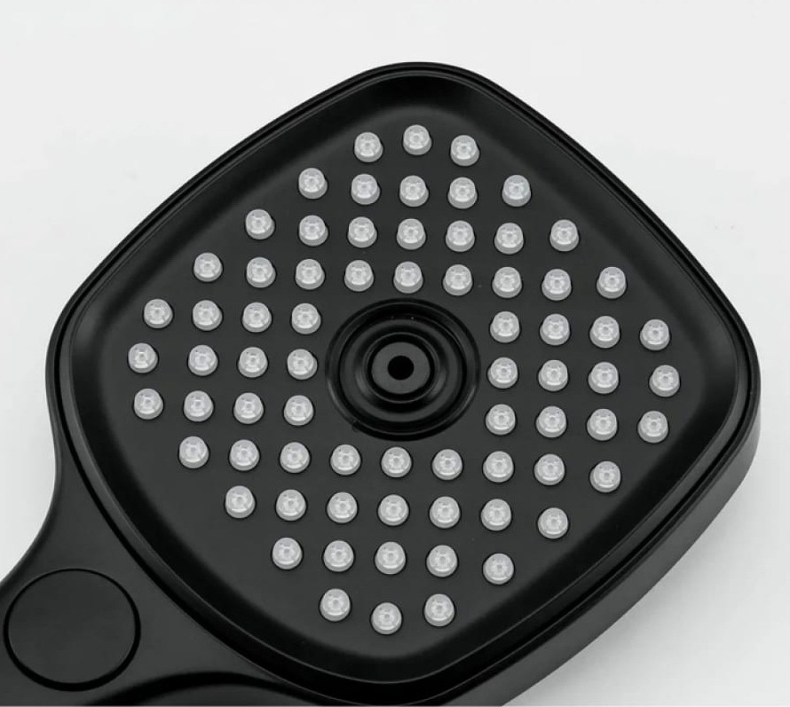 Душевая лейка GAPPO G003 с кнопкой 115x115мм пластиковая черная