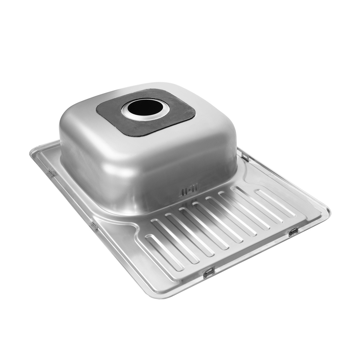 Мийка для кухні із нержавіючої сталі прямокутна PLATINUM 7050 700x500x180мм матова 0.8мм із сифоном PLS-A18190