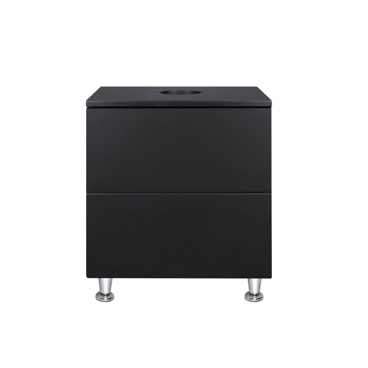 Тумба под умывальник Q-TAP Tern 60x71.6x47см напольная черная без умывальника QT1780TNL602MB