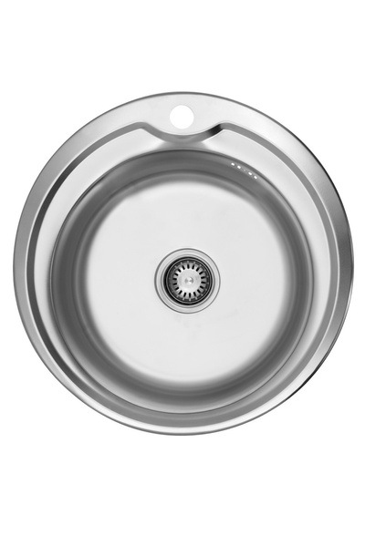 Мойка для кухни из нержавеющей стали круглая KRONER KRP 510x510x160мм матовая 0.6мм с сифоном CV022769