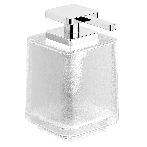 Дозатор для жидкого мыла LANGBERGER Elegance настольный на 200мл прямоугольный стеклянный хром 2132021A-01-00