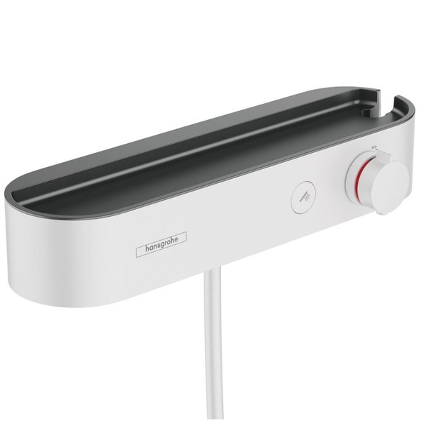 Cмеситель для душа с термостатом HANSGROHE ShowerTablet Select белый латунь с душевым набором 24360700