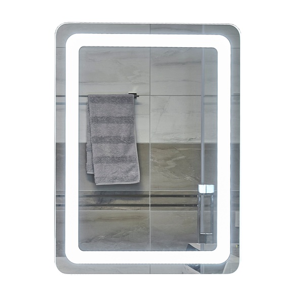 Зеркало в ванную UNIO MRR-04 SQR-RA 80x60см c подсветкой прямоугольное 000026929