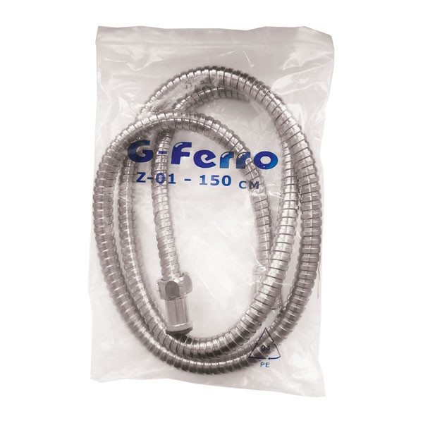 Шланг для душу G-FERRO Chr.Z 1500мм із нержавіючої сталі сатин HO0006