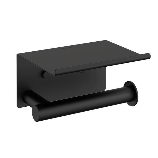 Тримач для туалетного паперу із поличкою COSMIC Architect S+ 2353659 прямокутний металевий чорний