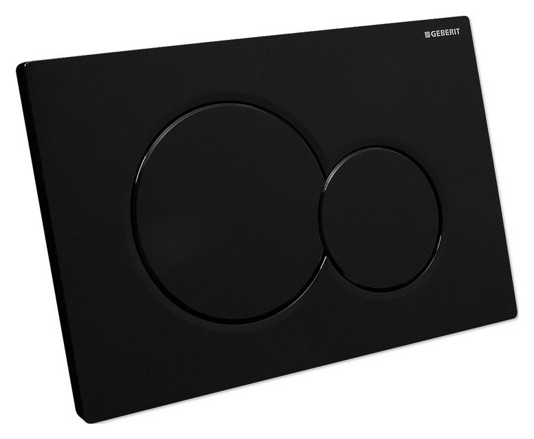 Кнопка слива для инсталляции GEBERIT SIGMA01 пластиковая двойная глянцевая черная 115.770.DW.5