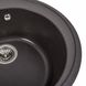 Мийка для кухні гранітна кругла PLATINUM 510 LUNA 510x510x190мм без сифону коричнева PLS-A39609 3 з 6