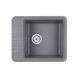 Мийка на кухню гранітна прямокутна Q-TAP CS 6250 610x500мм сіра із сифоном QT6250GRE471 1 з 5